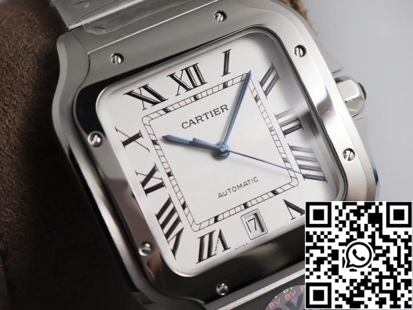 Cartier Santos WSSA0009 1 1 Best Edition BV Factory White Dial US Replica Watch 3822 Cartier Santos WSSA0009 1:1 Best Edition BV Factory White Dial