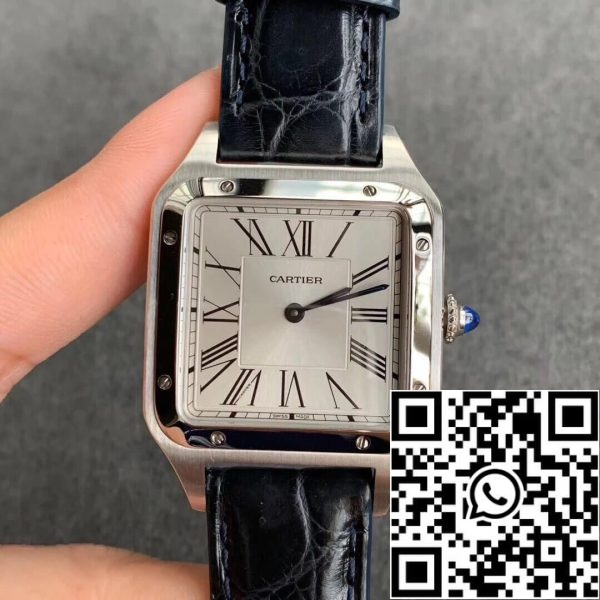 Cartier Santos WSSA0022 Herrenuhren 1 1 Best Edition versilbertes mattiertes Zifferblatt US Replica Uhr 8737 Cartier Santos WSSA0022 Herrenuhren 1:1 Best Edition versilbertes mattiertes Zifferblatt