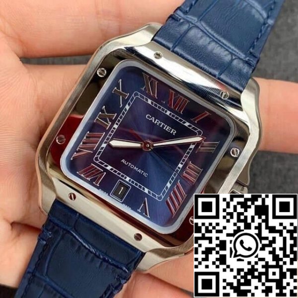 Cartier Santos WSSA0030 1 1 Melhor Edição V6 Fábrica Mostrador Azul EUA Réplica Relógio 2829 Cartier Santos WSSA0030 1:1 Melhor Edição V6 Fábrica Mostrador Azul