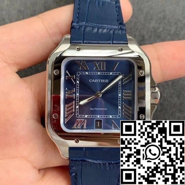 Cartier Santos WSSA0030 1 1 Melhor Edição V6 Fábrica Mostrador Azul EUA Réplica Relógio 2880 Cartier Santos WSSA0030 1:1 Melhor Edição V6 Fábrica Mostrador Azul