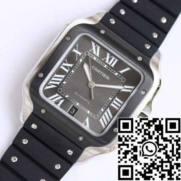 Cartier Santos WSSA0037 1 1 Best Edition GF Factory V2 gumiszíj USA Replica óra 2400 Cartier Santos WSSA0037 1:1 Best Edition GF Factory V2 gumiszíj