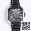 Cartier Santos WSSA0037 1 1 Лучшее издание GF фабрики V2 резиновый ремешок США Реплика часы 5802 Cartier Santos WSSA0037 1:1 Лучшее издание GF фабрики V2 резиновый ремешок