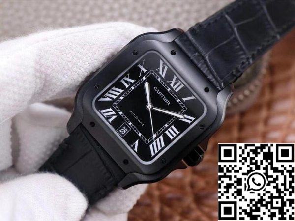 Cartier Santos WSSA0039 1 1 Best Edition V6 Factory Carbon Plating Swiss ETA1847 MC US Replica Uhr 2821 Cartier Santos WSSA0039 1:1 Best Edition V6 Factory Carbon Plating Swiss ETA1847 MC