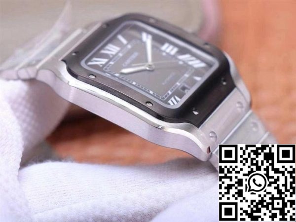 Cartier Santos de WSSA0037 1 1 Best Edition V6 Factory Gray Dial Swiss ETA9015 US Replica Uhr 4517 Cartier Santos de WSSA0037 1:1 Best Edition V6 Factory Gray Dial Swiss ETA9015