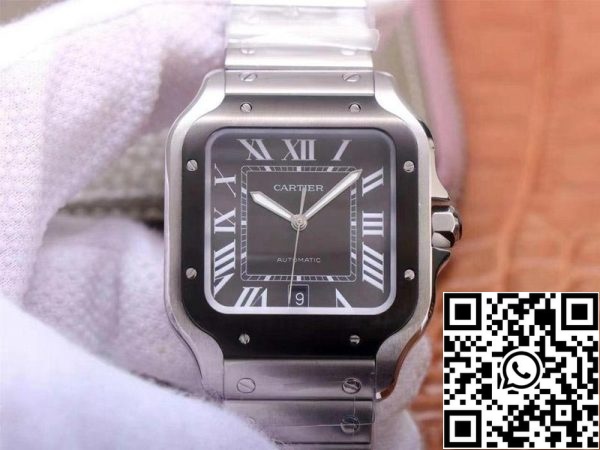 Cartier Santos de WSSA0037 1 1 Best Edition V6 Legjobb kiadás V6 Factory szürke számlap svájci ETA9015 US Replica Watch 9087 Cartier Santos de WSSA0037 1:1 Best Edition V6 Factory szürke számlap svájci ETA9015