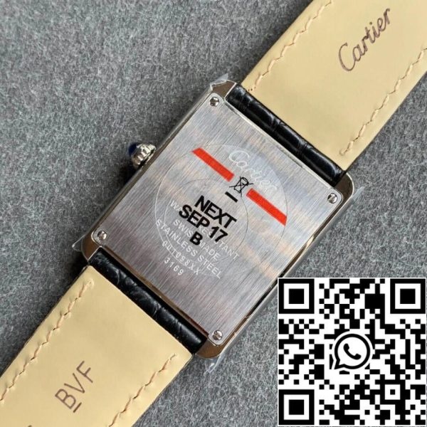 Cartier Tank 1 1 Best Edition K11 Factory Black Leather Strap US Replica Watch 6451 Cartier Tank 1:1 Best Edition K11 Factory Black Leather Strap