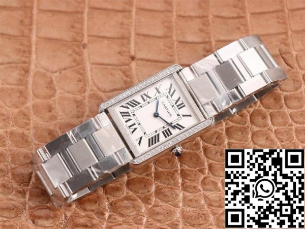 Cartier Tank 1 1 Най-доброто издание K11 Фабрика неръждаема стомана Diamond САЩ реплика часовник 2570 Cartier Tank 1: 1 Най-доброто издание K11 Фабрика неръждаема стомана Diamond