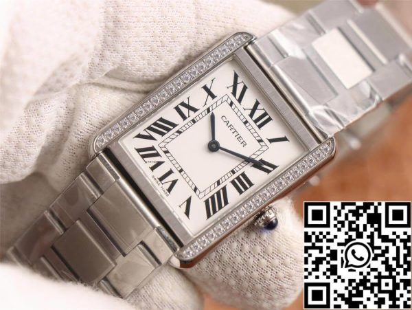 Cartier Tank 1 1 Best Edition K11 Factory ruostumattomasta teräksestä Diamond US Replica katsella 5142 Cartier Tank 1: 1 Best Edition K11 Factory ruostumattomasta teräksestä Diamond