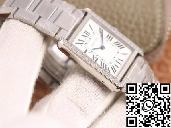 Cartier Tank 1 1 Best Edition K11 Factory Stainless Steel Diamond US Replica Watch 5463 Cartier Tank 1:1 Best Edition K11 Factory Stainless Steel Diamond