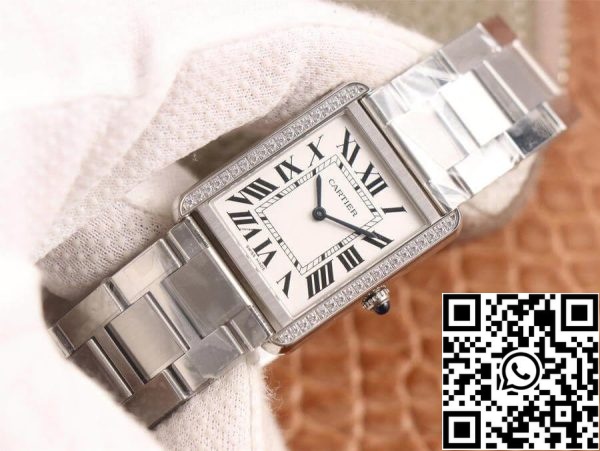 Cartier Tank 1 1 Най-доброто издание K11 Фабрика неръждаема стомана Diamond САЩ реплика часовник 9843 Cartier Tank 1: 1 Най-доброто издание K11 Фабрика неръждаема стомана Diamond