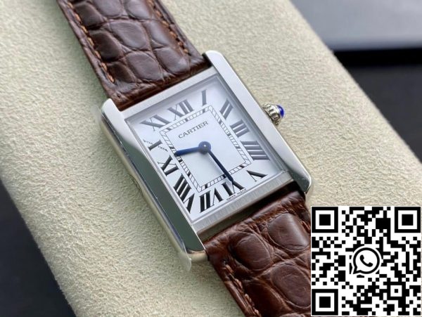 Cartier Tank 24MM 1 1 Best Edition K11 εργοστάσιο καφέ δερμάτινο λουράκι ΗΠΑ Replica ρολόι 2847 Cartier Tank 24MM 1: 1 Best Edition K11 εργοστάσιο καφέ δερμάτινο λουράκι