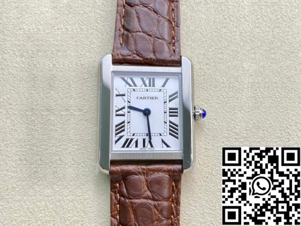 Cartier Tank 24MM 1 1 Melhor Edição K11 Fábrica Correia de Couro Castanha Réplica de Relógio US 3593 Cartier Tank 24MM 1:1 Melhor Edição K11 Fábrica Correia de Couro Castanha