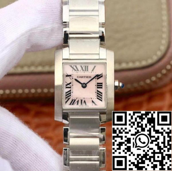 Cartier Tank Francaise W51028Q3 Pink MOP Dial Steel Ladies Watch 1 1 Best Edition Swiss Quartz US Replica Watch 2828 Cartier Tank Francaise W51028Q3 Pink MOP Dial Steel Ladies Watch 1:1 Best Edition Swiss Quartz