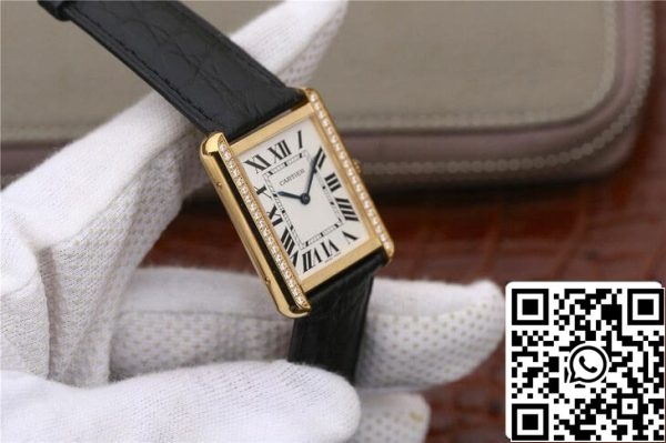 Cartier Tank Ladies 1 1 Best Edition K11 Factory Yellow Gold Diamond ZDA replika Watch 3449 Cartier Tank Ladies 1: 1 Best Edition K11 Factory Yellow Gold Diamond