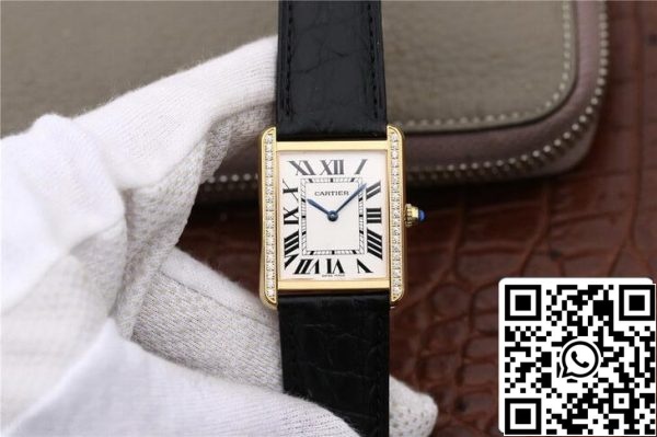 Cartier Tank Senhoras 1 1 Melhor Edição K11 Fábrica Ouro Amarelo Diamante EUA Réplica Relógio 8230 Cartier Tank Senhoras 1:1 Melhor Edição K11 Fábrica Ouro Amarelo Diamante