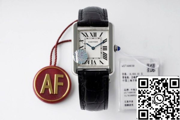 Cartier резервоар кварц WSTA0030 1 1 най-доброто издание AF фабрика бял циферблат САЩ реплика часовник 3640 Cartier резервоар кварц WSTA0030 1: 1 най-доброто издание AF фабрика бял циферблат