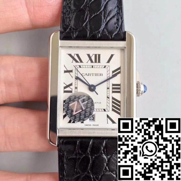 Cartier Tank Solo W5200027 ZF Завод 1 1 Лучшее издание механические часы швейцарский ETA9015 черный кожаный ремешок США Реплика Смотреть 2571 Cartier Tank Solo W5200027 ZF Завод 1:1 Лучшее издание механические часы швейцарский ETA9015 черный кожаный ремешок