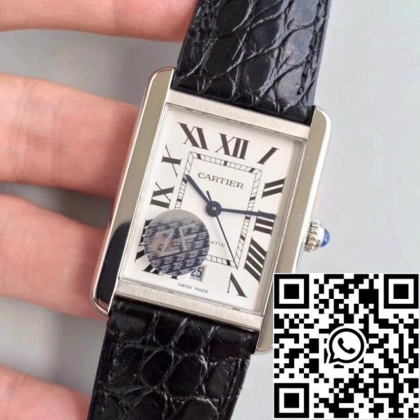 Cartier Tank Solo W5200027 ZF Factory 1 1 Best Edition mekaaniset kellot Sveitsin ETA9015 Musta nahkahihna US Replica Watch 4606 Cartier Tank Solo W5200027 ZF Factory 1:1 Best Edition mekaaniset kellot Sveitsin ETA9015 Musta nahkahihna