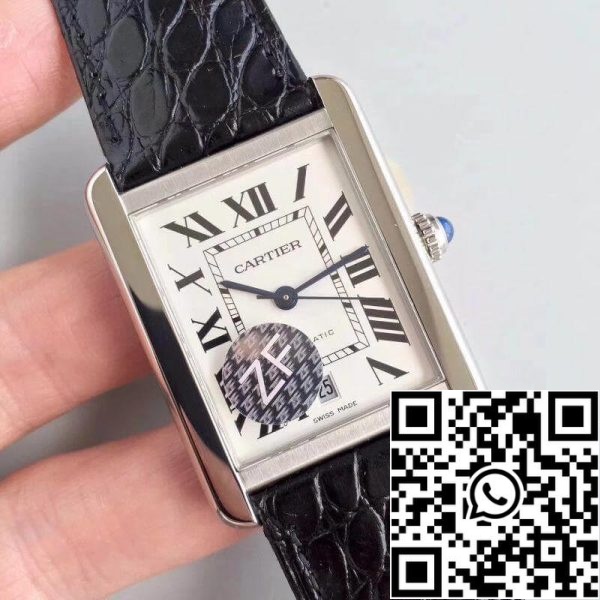 Cartier Tank Solo W5200027 ZF Factory 1 1 Best Edition mekaaniset kellot Sveitsin ETA9015 Musta nahkahihna US Replica Watch 6198 Cartier Tank Solo W5200027 ZF Factory 1:1 Best Edition mekaaniset kellot Sveitsin ETA9015 Musta nahkahihna