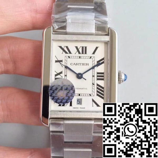 Cartier Tank Solo W5200028 ZF Factory 1 1 Best Edition Swiss ETA9015 White Dial US Replica Watch 4463 Cartier Tank Solo W5200028 ZF Factory 1:1 Best Edition Swiss ETA9015 White Dial