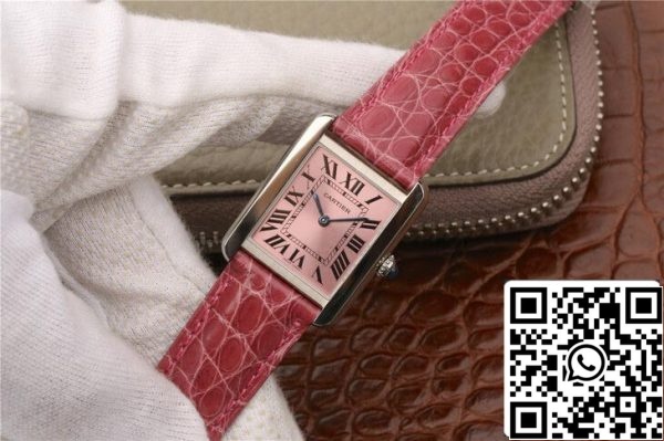 Cartier Tank W5200000 Ladies 1 1 Best Edition K11 Factory Pink Dial Yhdysvaltain Replica katsella 1118 Cartier Tank W5200000 Ladies 1: 1 Best Edition K11 Factory Pink Dial