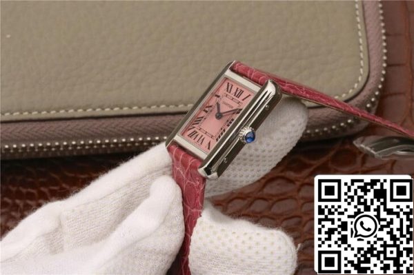 Cartier Tank W5200000 Dames 1:1 Best Edition K11 Factory Pink Dial US Replica Watch 3089 Cartier Tank W5200000 Dames 1:1 Best Edition K11 Factory Pink Dial