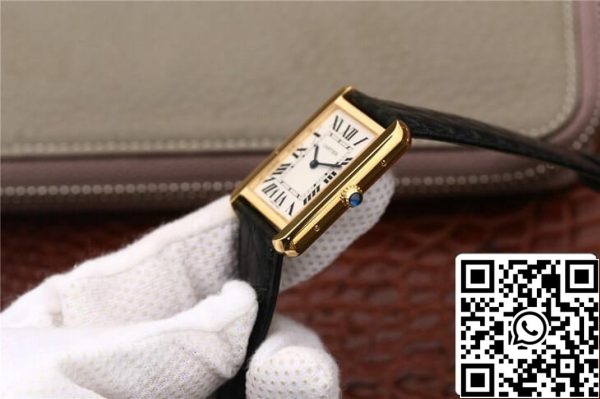 Cartier Tank W5200002 1 1 Best Edition K11 Factory Gold Case US Replica Uhr 1635 Cartier Tank W5200002 1:1 Best Edition K11 Factory Gold Case