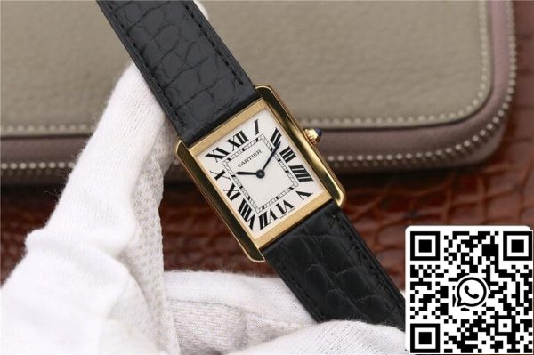 Cartier Tank W5200002 1 1 Best Edition K11 Factory Gold Case US Replica Uhr 6117 Cartier Tank W5200002 1:1 Best Edition K11 Factory Gold Case