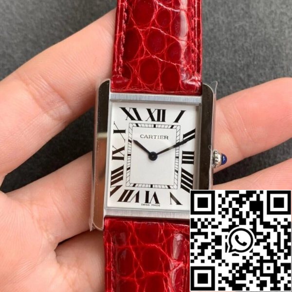 Cartier Tank W5200005 1 1 Melhor Edição K11 Fábrica Mostrador Branco EUA Réplica Relógio 7379 Cartier Tank W5200005 1:1 Melhor Edição K11 Fábrica Mostrador Branco