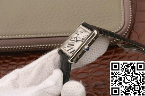 Cartier Tank W5200018 1 1 Melhor Edição K11 Fábrica Mostrador Branco EUA Réplica Relógio 2902 Cartier Tank W5200018 1:1 Melhor Edição K11 Fábrica Mostrador Branco