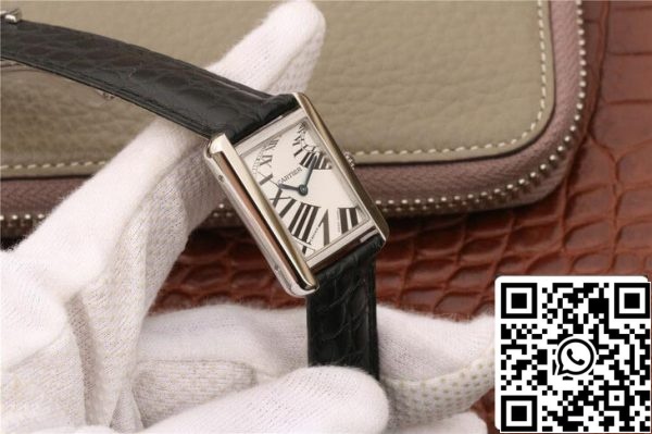 Cartier Tank W5200018 1 1 Melhor Edição K11 Fábrica Mostrador Branco EUA Réplica Relógio 3564 Cartier Tank W5200018 1:1 Melhor Edição K11 Fábrica Mostrador Branco