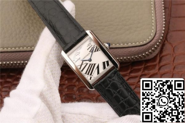 Cartier Tank W5200018 1 1 Melhor Edição K11 Fábrica Mostrador Branco EUA Réplica Relógio 6893 Cartier Tank W5200018 1:1 Melhor Edição K11 Fábrica Mostrador Branco