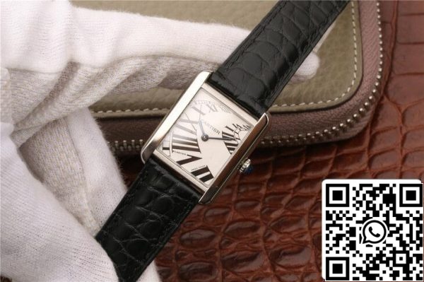 Cartier Tank W5200018 1 1 Melhor Edição K11 Fábrica Mostrador Branco EUA Réplica Relógio 6995 Cartier Tank W5200018 1:1 Melhor Edição K11 Fábrica Mostrador Branco