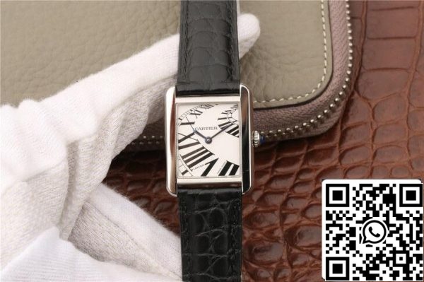 Cartier Tank W5200018 1 1 Melhor Edição K11 Fábrica Mostrador Branco EUA Réplica Relógio 7359 Cartier Tank W5200018 1:1 Melhor Edição K11 Fábrica Mostrador Branco