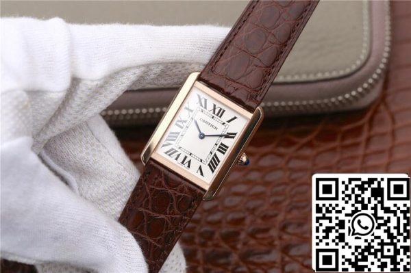 Cartier Tank W5200025 1 1 Best Edition K11 Factory Rose Gold US Replica Uhr 1346 Cartier Tank W5200025 1:1 Best Edition K11 Factory Rose Gold