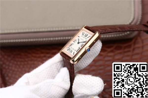 Cartier Tank W5200025 1 1 Best Edition K11 Factory Rose Gold US Replica Watch 3380 Cartier Tank W5200025 1:1 Best Edition K11 Factory Rose Gold