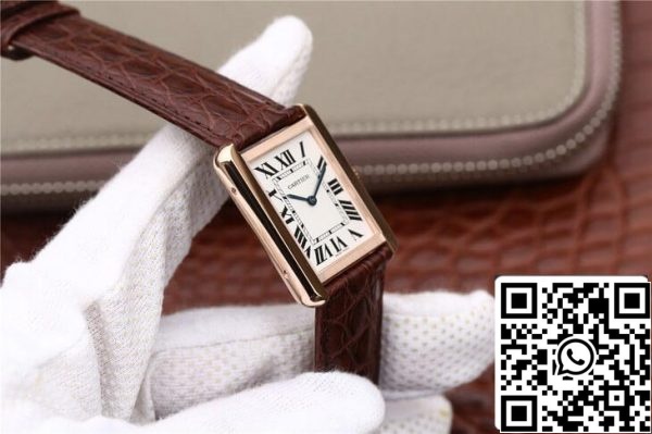 Cartier Tank W5200025 1:1 Best Edition K11 Factory Rose Gold US Replica Zegarek 9601 Cartier Tank W5200025 1:1 Best Edition K11 Factory Rose Gold