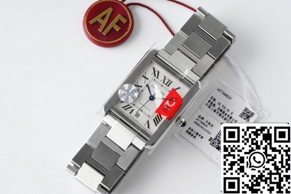 Cartier Tank W5200028 1 1 Melhor Edição AF Fábrica Aço Inoxidável US Réplica Relógio 2680 Cartier Tank W5200028 1:1 Melhor Edição AF Fábrica Aço Inoxidável