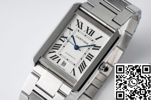 Cartier Tank W5200028 1 1 Melhor Edição AF Fábrica Aço Inoxidável EUA Réplica Relógio 4807 Cartier Tank W5200028 1:1 Melhor Edição AF Fábrica Aço Inoxidável