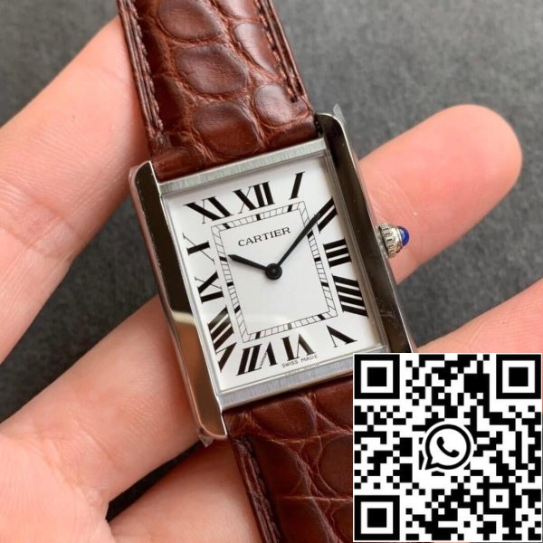 Cartier Tank WSTA0028 1 1 Best Edition K11 εργοστάσιο καφέ λουράκι ΗΠΑ Replica ρολόι 8195 Cartier Tank WSTA0028 1: 1 Best Edition K11 εργοστάσιο καφέ λουράκι