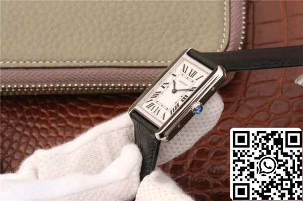 Cartier Tank WSTA0028 1 1 Melhor Edição K11 Fábrica Mostrador Branco EUA Réplica Relógio 228 Cartier Tank WSTA0028 1:1 Melhor Edição K11 Fábrica Mostrador Branco