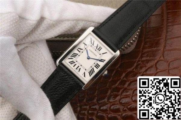 Cartier Tank WSTA0028 1 1 Melhor Edição K11 Fábrica Mostrador Branco EUA Réplica Relógio 3755 Cartier Tank WSTA0028 1:1 Melhor Edição K11 Fábrica Mostrador Branco