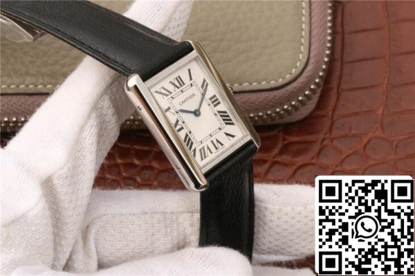 Cartier Tank WSTA0028 1 1 Best Edition K11 Factory White Dial US Replica óra 6979 Cartier Tank WSTA0028 1:1 Best Edition K11 Factory White Dial