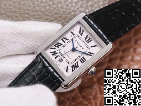 Cartier Tank WSTA0029 1 1 Melhor Edição V9 Fábrica Mostrador Branco EUA Réplica Relógio 1651 Cartier Tank WSTA0029 1:1 Melhor Edição V9 Fábrica Mostrador Branco