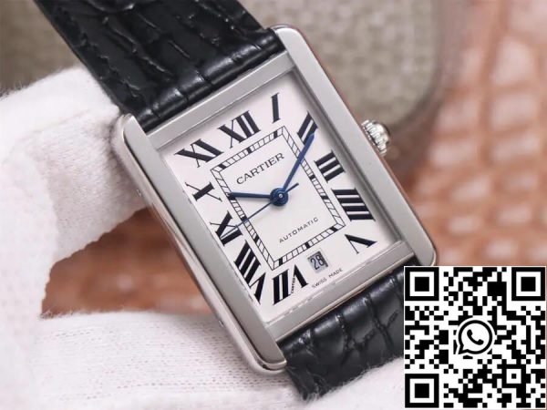 Cartier Tank WSTA0029 1 1 Melhor Edição V9 Fábrica Mostrador Branco EUA Réplica Relógio 7586 Cartier Tank WSTA0029 1:1 Melhor Edição V9 Fábrica Mostrador Branco