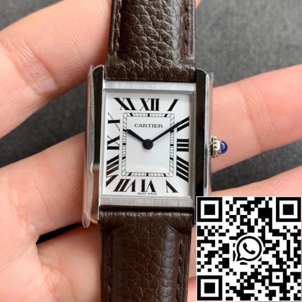 Cartier Tank WSTA0030 1 1 Лучшее издание K11 Завод белый циферблат США Реплика часы 7133 Cartier Tank WSTA0030 1:1 Лучшее издание K11 Завод белый циферблат