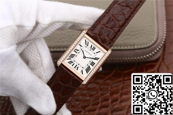 Cartier Tank WT200005 1 1 Best Edition K11 Factory White Dial US Replica Watch 7165 Cartier Tank WT200005 1:1 Best Edition K11 Factory White Dial