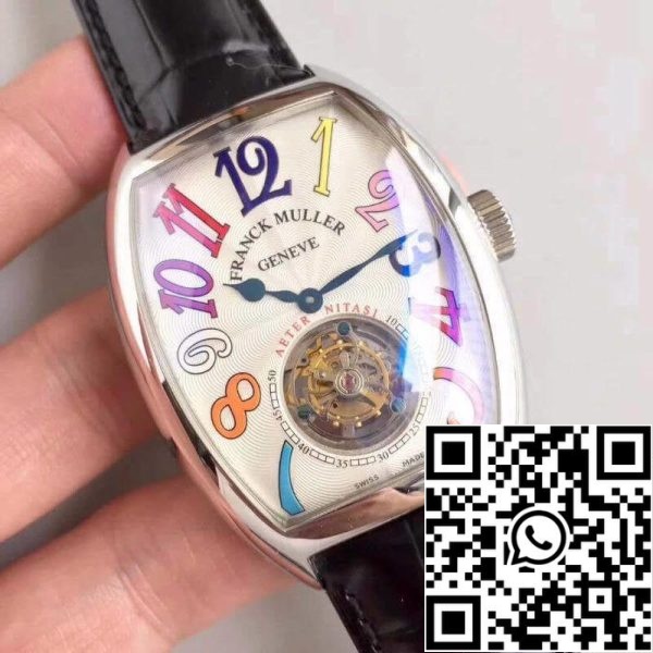 Franck Muller noro ure sanje Tourbillon 8880 1 1 Najboljša izdaja švicarski Tourbillon bela izbira ZDA replika Watch 7514 Franck Muller noro ure sanje Tourbillon 8880 1: 1 Najboljša izdaja švicarski Tourbillon bela izbira