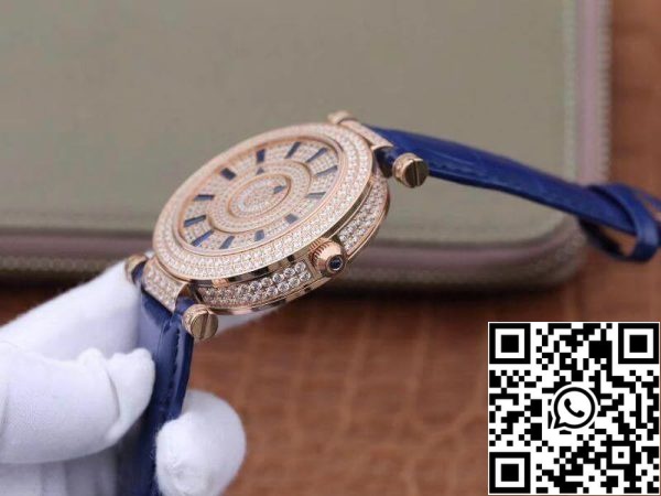 Franck Muller Double Mystery Rosegold D 3R CD 42 1 1 Best Edition Blue Leather Strap Swiss FM 800 US Replica Watch 4858 Franck Muller Double Mystery Rosegold D 3R CD 42 1:1 Best Edition Blue Leather Strap Swiss FM.800