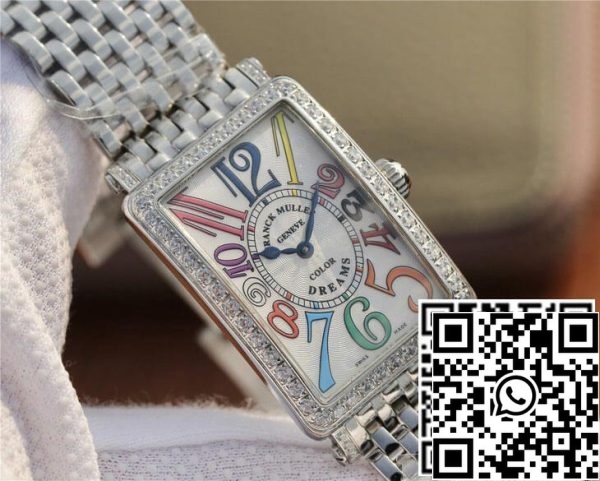 Franck Muller LONG ISLAND 952 Női 1 1 Best Edition ABF Factory ezüstös fehér számlap USA Replica óra 9319 Franck Muller LONG ISLAND 952 Női 1:1 Best Edition ABF Factory ezüstös fehér számlapon